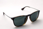 Anteojos Lentes de Sol Ray Ban Chris RB4187F 71071 54-18 Tortuga/verde clásico - Imagen 2
