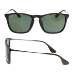 Anteojos Lentes de Sol Ray Ban Chris RB4187F 71071 54-18 Tortuga/verde clásico - Imagen 4