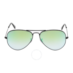 Anteojos Lentes de Sol Ray Ban Aviator RB3025 Espejo Degrade negro/verde 62-14 - Imagen 3