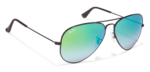 Anteojos Lentes de Sol Ray Ban Aviator RB3025 Espejo Degrade negro/verde 62-14 - Imagen 4
