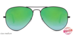 Anteojos Lentes de Sol Ray Ban Aviator RB3025 Espejo Degrade negro/verde 62-14