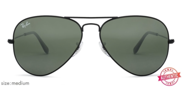 Anteojos Lentes de Sol Ray Ban Aviator RB3025 Espejo negro/plateado 58-14 - Imagen 2