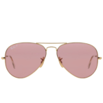 Anteojos Lentes de Sol Ray Ban Aviator RB3025 00115 58-14 Espejo dorado y rosa - Imagen 2