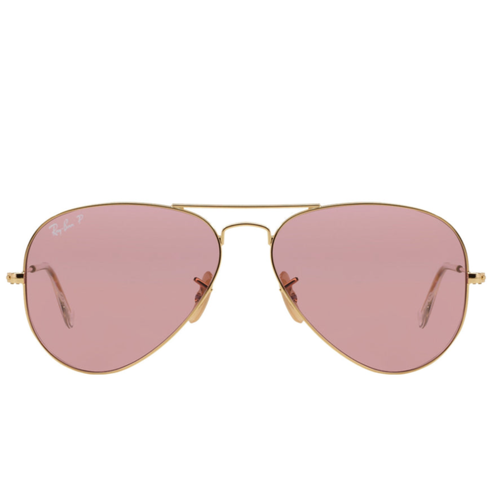 Anteojos Lentes de Sol Ray Ban Aviator RB3025 00115 58-14  Espejo dorado y rosa - Imagen 2