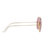 Anteojos Lentes de Sol Ray Ban Aviator RB3025 00115 58-14 Espejo dorado y rosa - Imagen 3