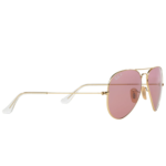 Anteojos Lentes de Sol Ray Ban Aviator RB3025 00115 58-14 Espejo dorado y rosa - Imagen 7