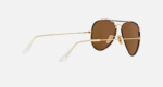 Anteojos Lentes de Sol Ray Ban Aviator RB3025JM 001 58-14 Oro pulido/marrón - Imagen 6