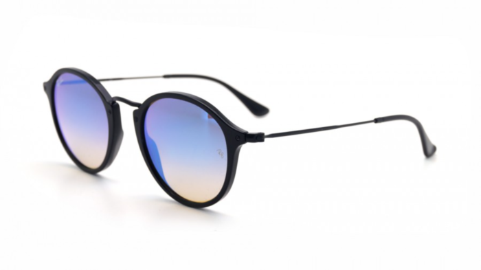 Anteojos Lentes de Sol Ray Ban Round Fleck RB2447F Degrade negro y azul 49-21 - Imagen 4