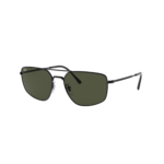 Anteojos Lentes de Sol Ray Ban Classic RB3666 00231 56 Negro/Verde - Imagen 2
