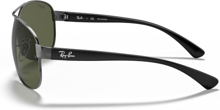 Anteojos Lentes de Sol Ray Ban Classic Rb3386 Negro/Verde Polarizado 63-13 - Imagen 4
