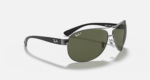 Anteojos Lentes de Sol Ray Ban Classic Rb3386 Negro/Verde Polarizado 63-13 - Imagen 6