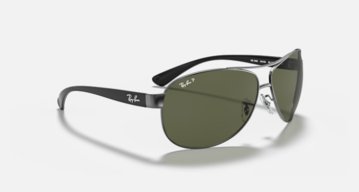 Anteojos Lentes de Sol Ray Ban Classic Rb3386 Negro/Verde Polarizado 63-13 - Imagen 6