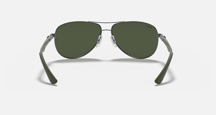 Anteojos Lentes de Sol Ray Ban Polarizado Aviator Carbon Fibre Rb8313 004/N5 61 - Imagen 6