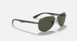 Anteojos Lentes de Sol Ray Ban Polarizado Aviator Carbon Fibre Rb8313 004/N5 61 - Imagen 8