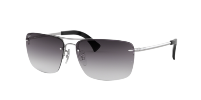 Anteojos Lentes de Sol Ray Ban Classic RB3607 003/8G 61 Degradado plateado/gris - Imagen 3