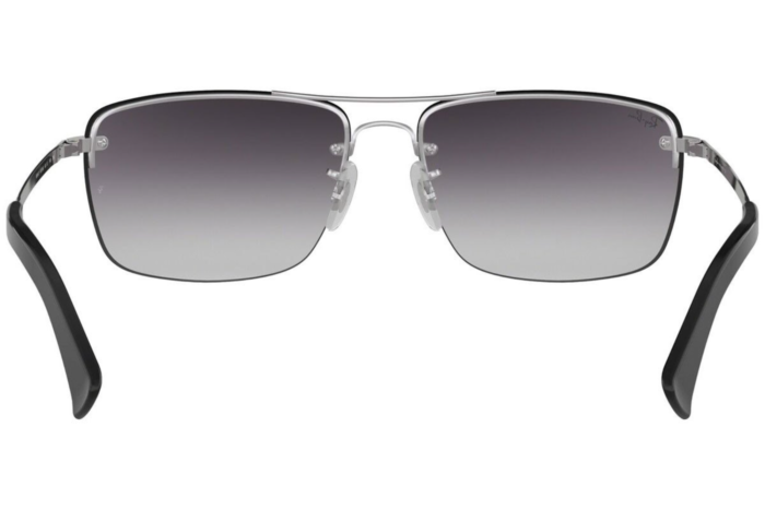 Anteojos Lentes de Sol Ray Ban Classic RB3607 003/8G 61 Degradado plateado/gris - Imagen 4