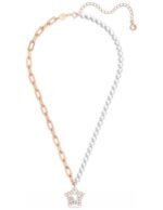 Colgante Stella, Crystal pearls, Estrella, Blanco, Baño tono oro rosa - Imagen 3