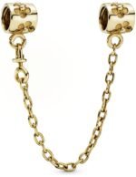 Cadena de seguridad Flor de espino Oro 14k