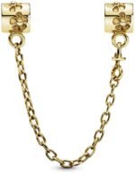 Cadena de seguridad Flor de espino Oro 14k - Imagen 2