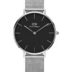Reloj Daniel Wellington Petite Sterling Plateado Negro 32mm