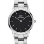 Reloj Daniel Wellington Dama Iconic Link Plateado Negro 28mm