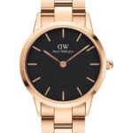 Reloj Daniel Wellington Dama Iconic Link Dorado Negro 36mm