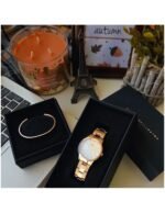 Reloj Daniel Wellington Dama Iconic Link Dorado Blanco 32mm - Imagen 6
