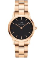 Reloj Daniel Wellington Dama Iconic Link Dorado Negro 28mm