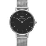 Reloj Daniel Wellington Petite Sterling Plateado Negro 28mm