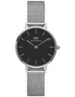 Reloj Daniel Wellington Petite Sterling Plateado Negro 28mm