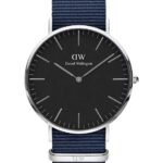 Reloj Daniel Wellington Classic Bayswater Plata Negro 40mm