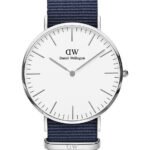 Reloj Daniel Wellington Classic Bayswater Plata Blanco 36mm