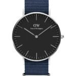 Reloj Daniel Wellington Classic Bayswater Plata Negro 36mm