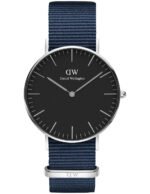 Reloj Daniel Wellington Classic Bayswater Plata Negro 36mm
