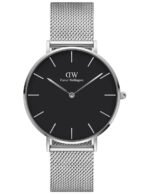 Reloj Daniel Wellington Petite Sterling Plateado Negro 36mm