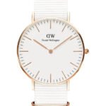 Reloj Daniel Wellington Petite Dover Dorado Blanco 36mm