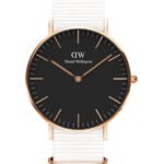 Reloj Daniel Wellington Petite Dover Dorado Negro 36mm