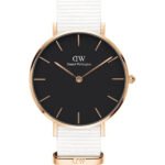 Reloj Daniel Wellington Dama Petite Dover Dorado Negro 32mm