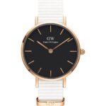 Reloj Daniel Wellington Dama Petite Dover Dorado Negro 28mm