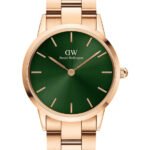 Reloj Daniel Wellington Iconic Link Emerald Rose Verde 32mm