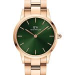 Reloj Daniel Wellington Iconic Link Emerald Rose Verde 28mm