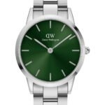 Reloj Daniel Wellington Iconic Link Emerald Plata Verde 40mm