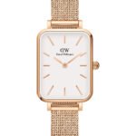 Reloj Daniel Wellington Quadro Pressed Melrose Dorado Blanco