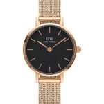 Reloj Daniel Wellington Petite Pressed Melrose Negro 24mm