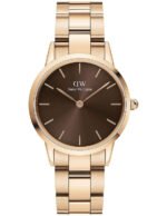 Reloj Daniel Wellington Iconic Link Amber Dorado Café 32mm