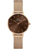 Reloj Daniel Wellington Mujer Petite Amber Dorado Café 32mm