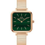 Reloj Daniel Wellington Quadro Studio Dorado Verde 22x22mm