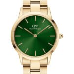 Reloj Daniel Wellington Iconic Link Emerald Fondo Verde 32mm
