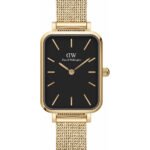 Reloj Daniel Wellington Quadro Pressed Evergold Dorado Negro