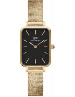 Reloj Daniel Wellington Quadro Pressed Evergold Dorado Negro
